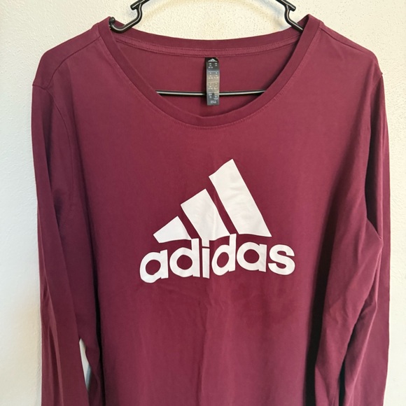 Adidas Maroon Long Sleeve Top - Picture 3 of 8
